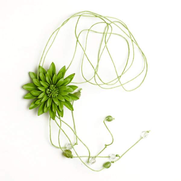 Leather Flower Necklace - Shopthatapp.ca