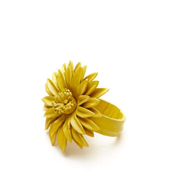 Leather Flower Ring - Shopthatapp.ca