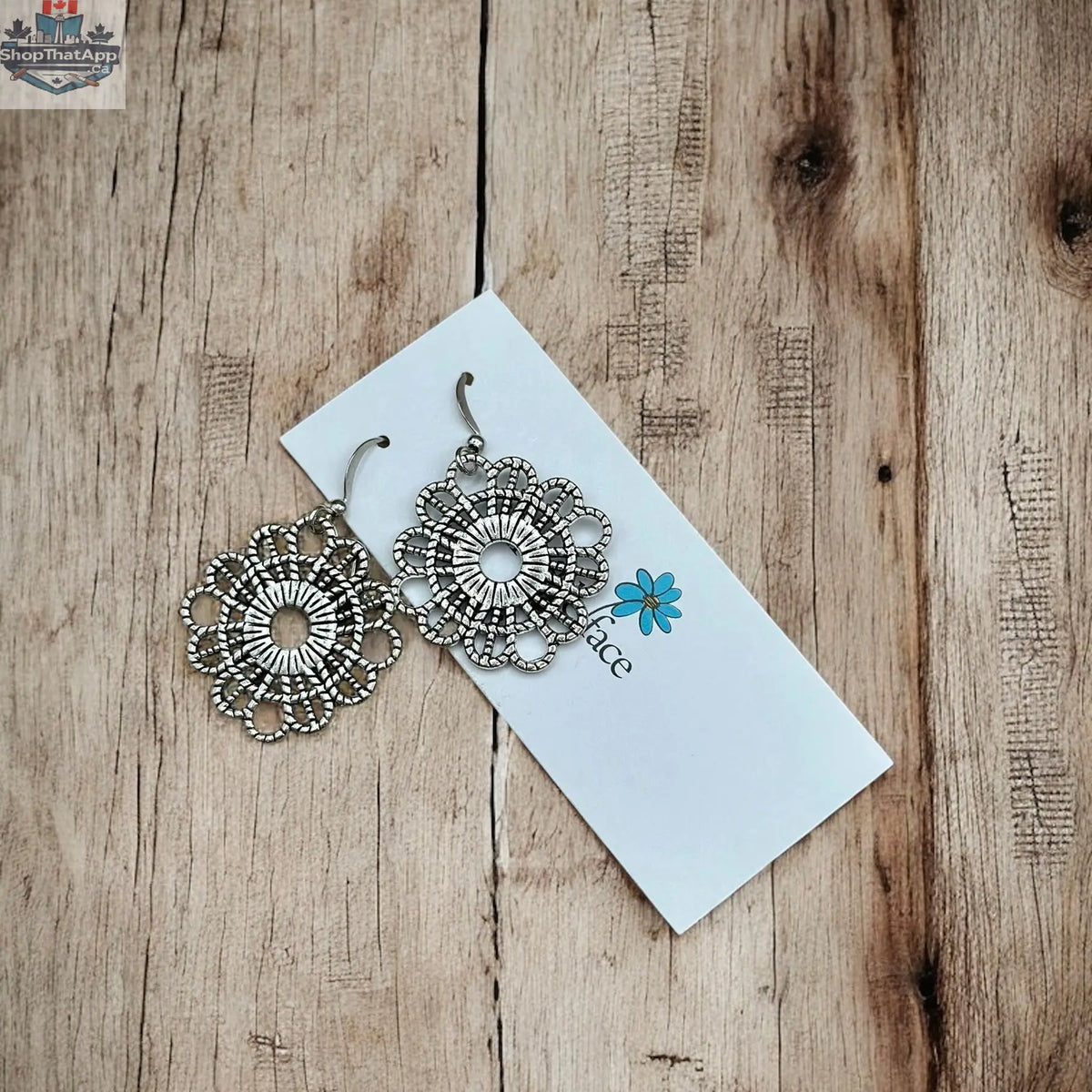 Lace Earrings with Textured Design for Stylish Elegance - Shopthatapp.ca