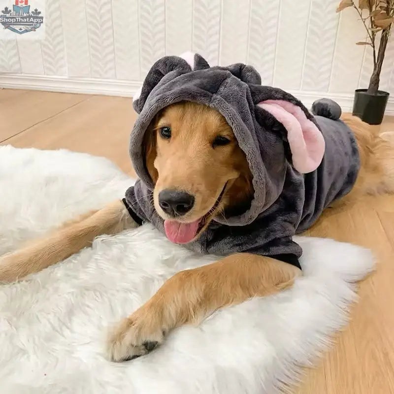 Grey Easter Bunny Dog Hoodie - Perfect Easter Outfit for Your Pet - Shopthatapp.ca