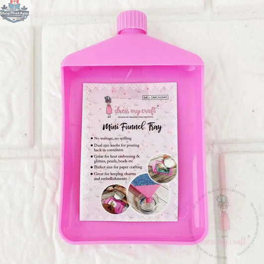 Mini funnel tray from Dress My Craft by Ecstasy Crafts, used as a tool for precise pouring and crafting projects.