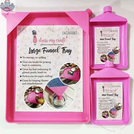 Ecstasy Crafts Dress My Craft Funnel Tray Combo tool set for crafting and funneling materials, shown in the image.