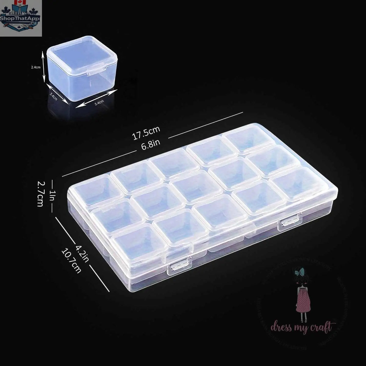 Ecstasy Crafts Dress My Craft 15-in-1 versatile storage box organizer with multiple compartments for craft supplies.