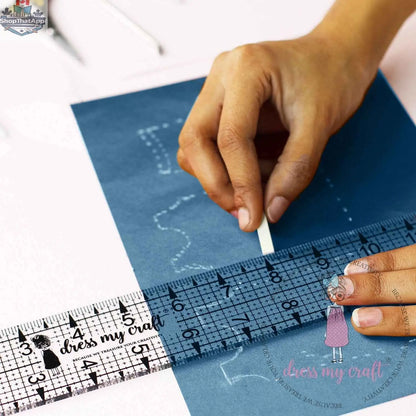 Ecstasy Crafts Dress My Craft Craft Pro Ruler, tools for precise measurements and crafting projects, shown in the image.