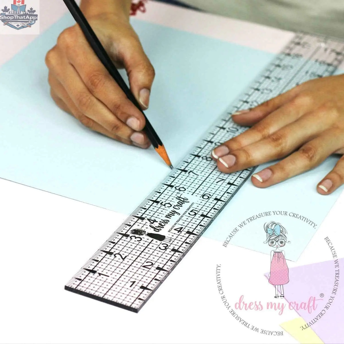 Craft Pro Ruler by Ecstasy Crafts, a precision measuring tool for detailed craft and DIY projects, shown in the image.