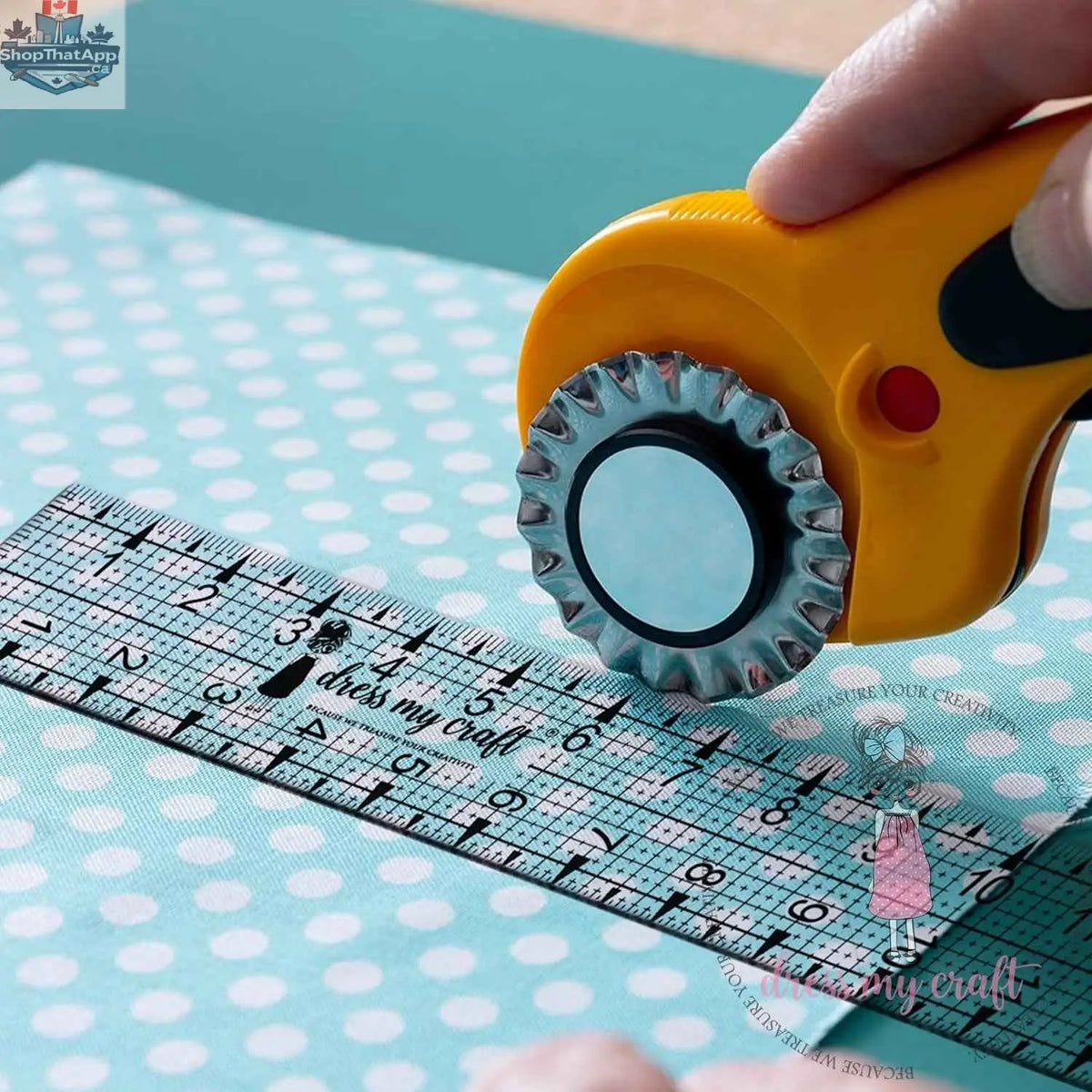 Ecstasy Crafts Dress My Craft Craft Pro Ruler, a versatile measuring tool for crafting and DIY projects.