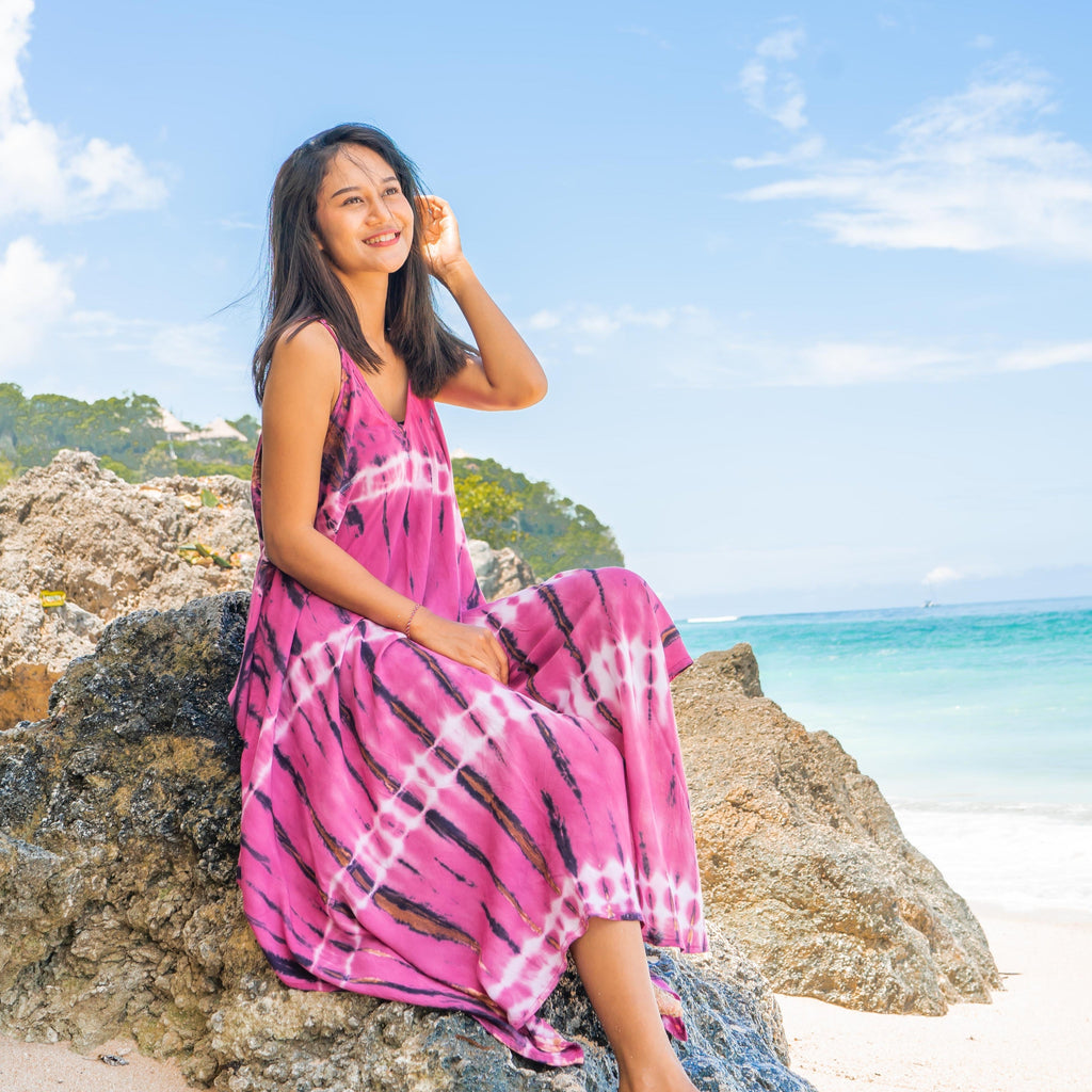 Purple Tie Dye Handkerchief Dress - Boho Chic Style for Every Occasion - Shopthatapp.ca