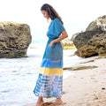 Beach Maxi Dress Grey - Tie Dye & Stripe Design for Effortless Summer Style - Shopthatapp.ca