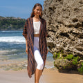 Long Kimono Tie Dye Orange Black - Essential Stylish Fashion Piece - Shopthatapp.ca