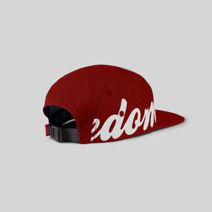 Freedom 83 Structured 5-Panel Cotton Hat – Maroon-Headwear-www.Shopthatapp.ca-Freedom 83