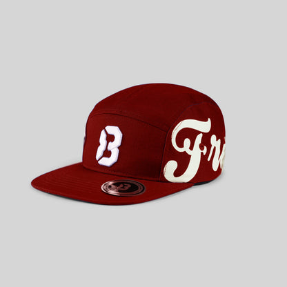Freedom 83 Structured 5-Panel Cotton Hat – Maroon-Headwear-www.Shopthatapp.ca-Freedom 83