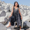 Black and White Tie Dye Romper for Trendy and Versatile Summer Style - Shopthatapp.ca