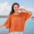 Vibrant Orange Popcorn Knit Top for a Cozy and Stylish Look - Shopthatapp.ca