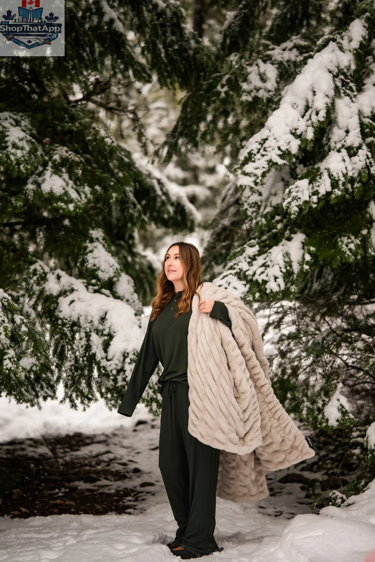Deep Forest Green Waffle Unisex Long Pajama Set - Shopthatapp.ca