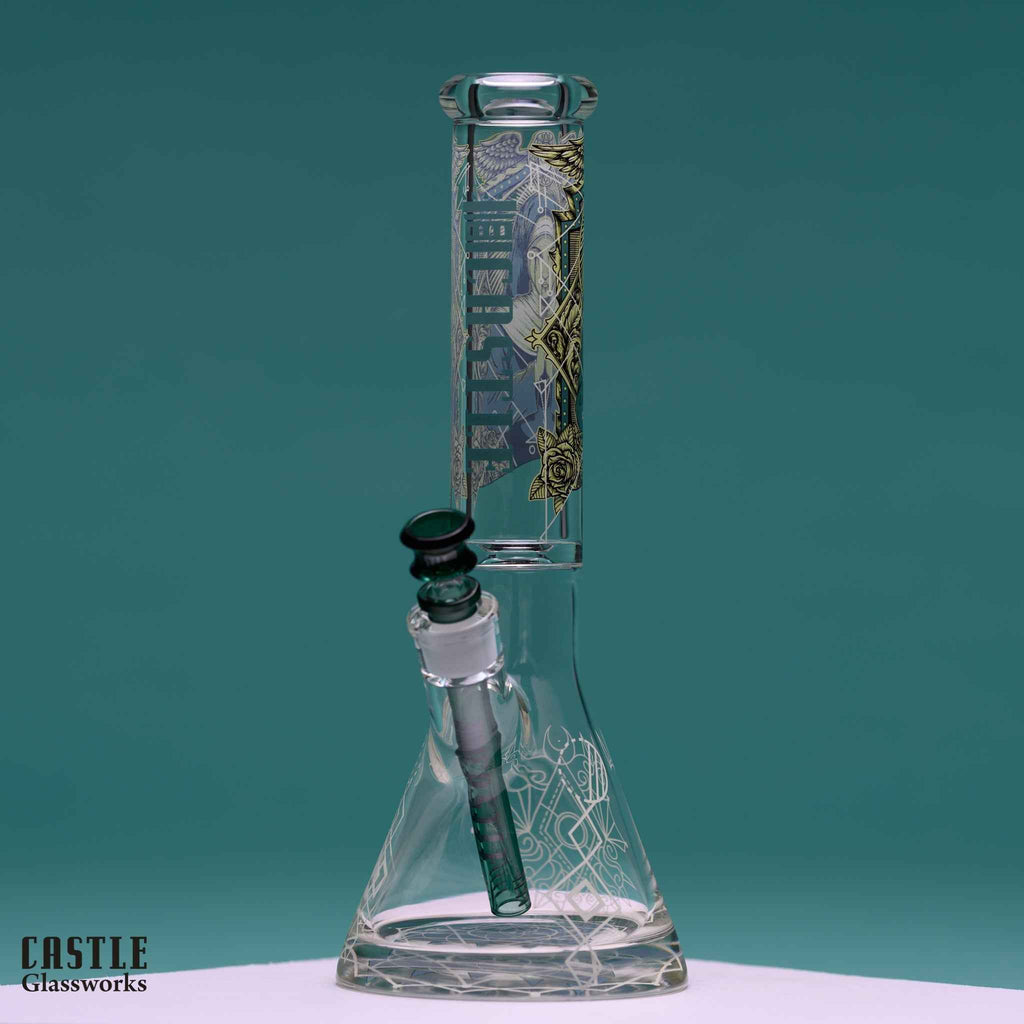 14" Occult Graphic 9mm Beaker Bong