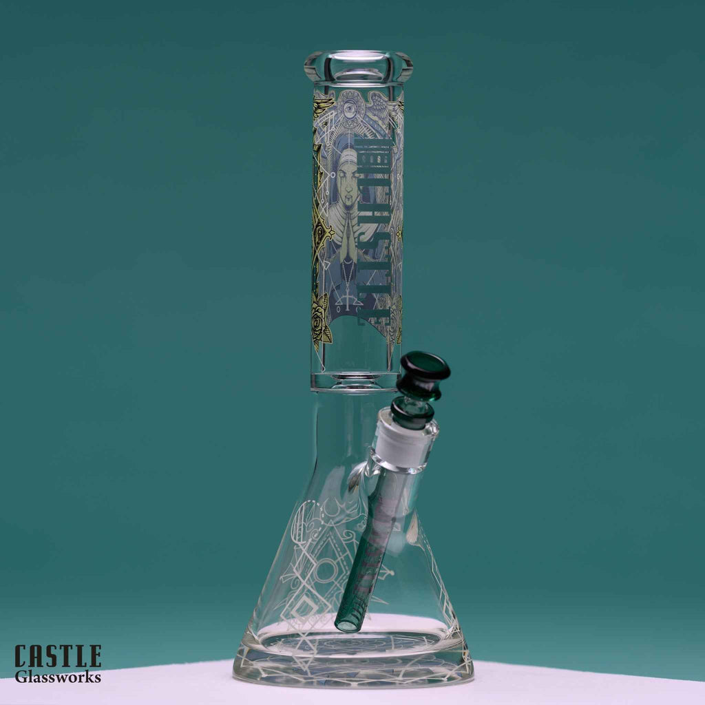 14" Occult Graphic 9mm Beaker Bong