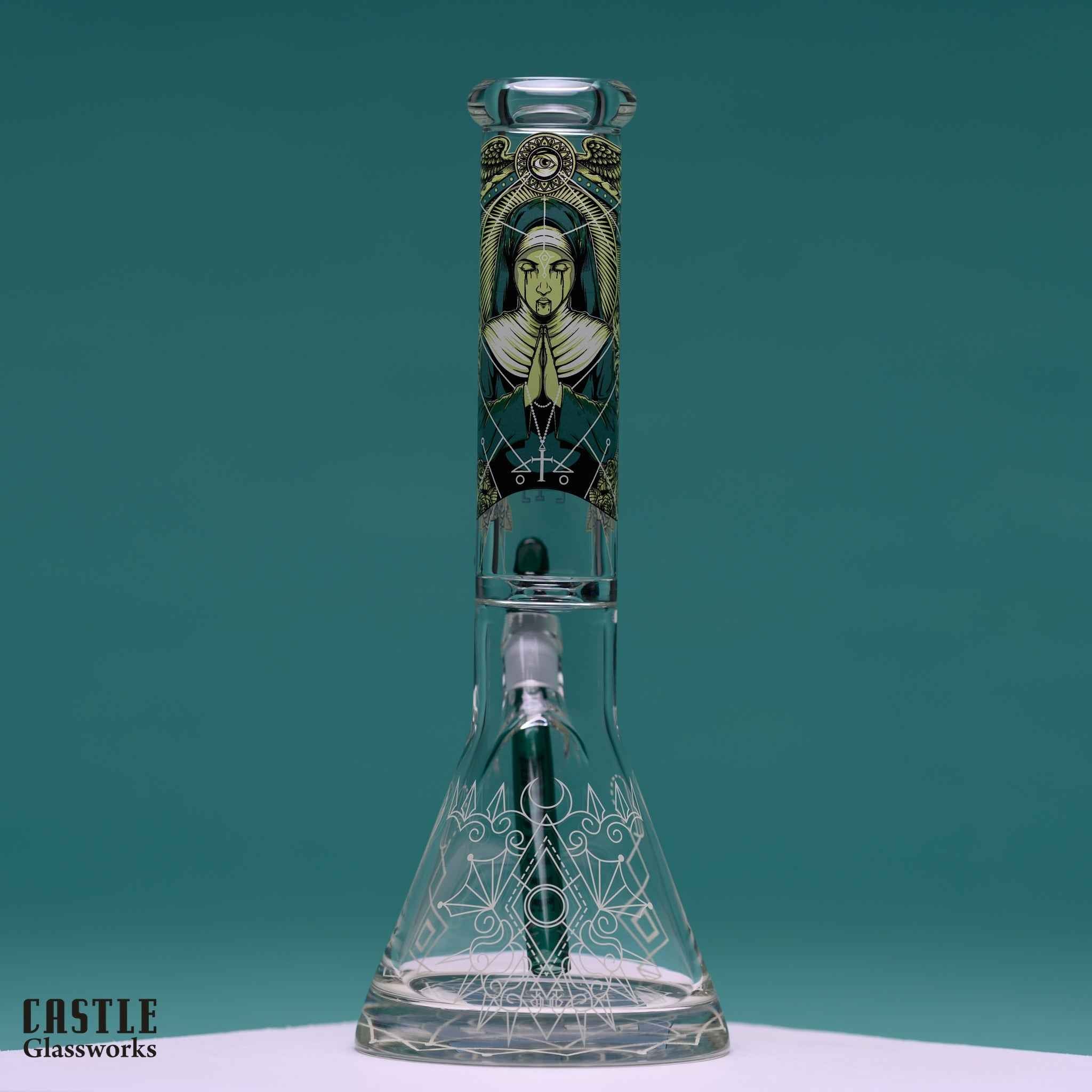 14" Occult Graphic 9mm Beaker Bong