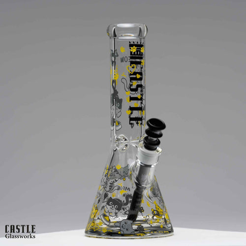 12” Kitty Cat Beaker Bong – 9mm Thick Glass