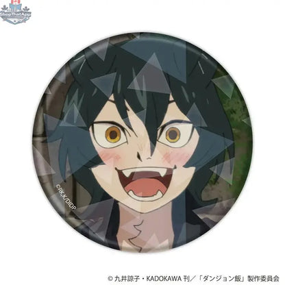 Hologram can badge featuring an anime scene from Delicious in Dungeon, collectible item by Doki Doki Land.