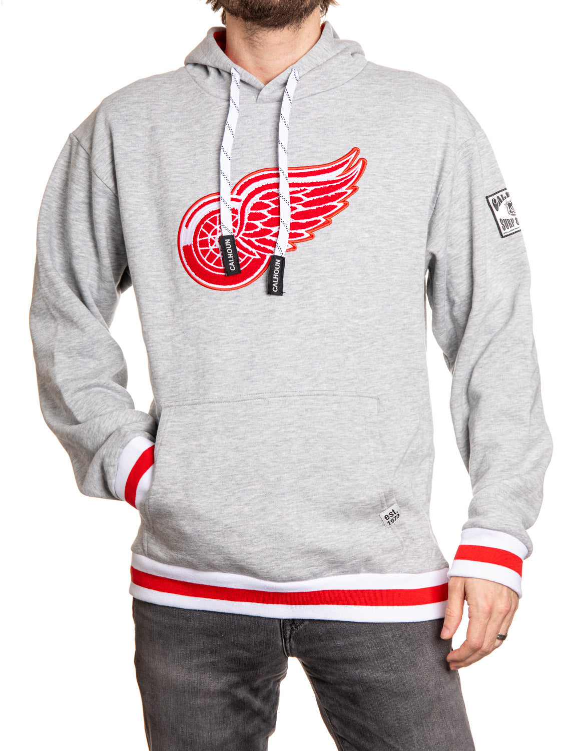 Detroit Red Wings "Muskoka Style" Premium Chenille Woven Logo Hoodie - Shopthatapp.ca