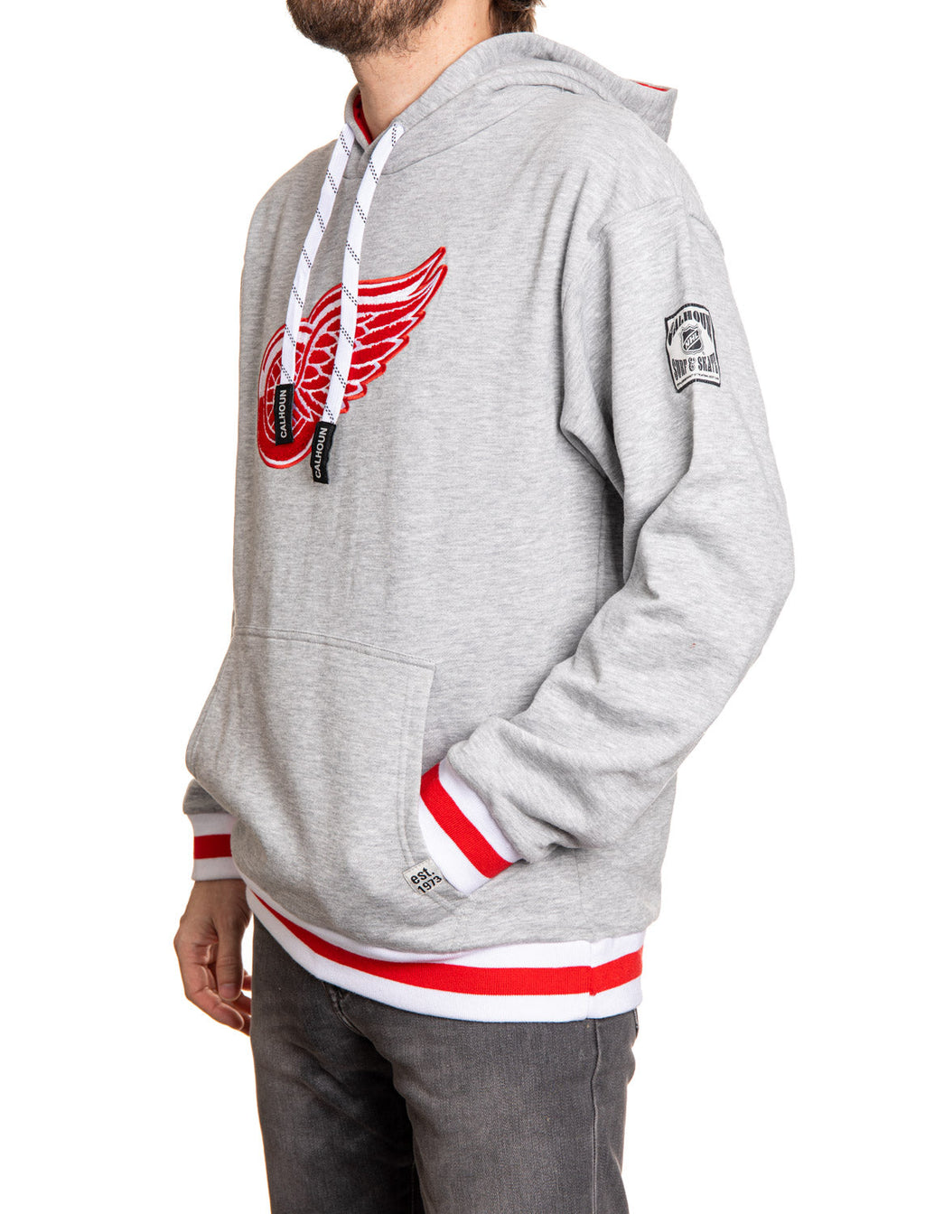 Detroit Red Wings "Muskoka Style" Premium Chenille Woven Logo Hoodie - Shopthatapp.ca