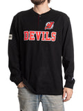 New Jersey Devils Long Sleeve Henley - Shopthatapp.ca