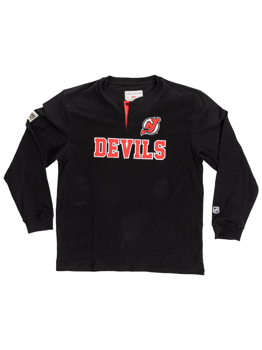 New Jersey Devils Long Sleeve Henley - Shopthatapp.ca