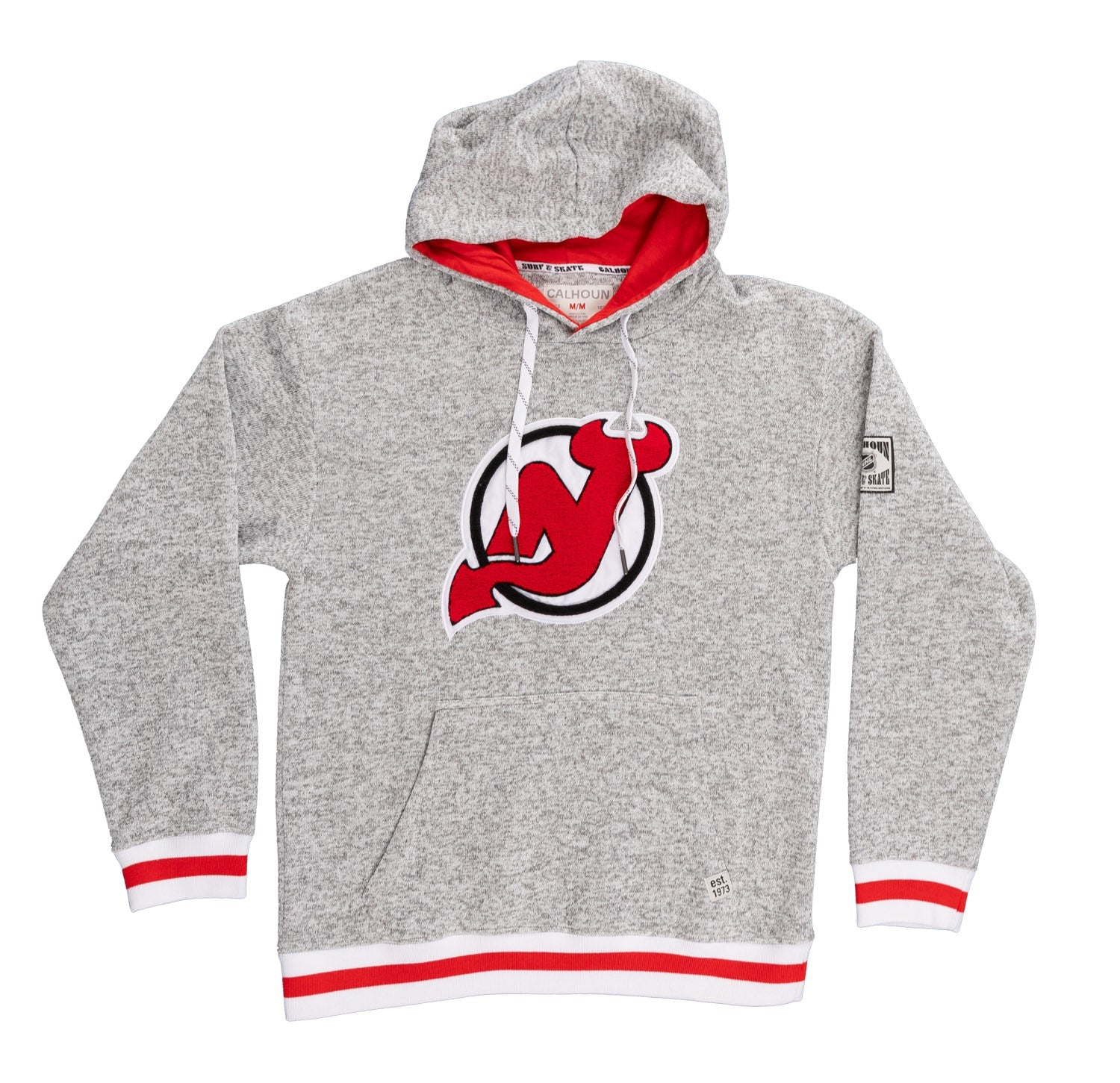 New Jersey Devils "Muskoka Style" Premium Chenille Woven Logo Hoodie - Shopthatapp.ca