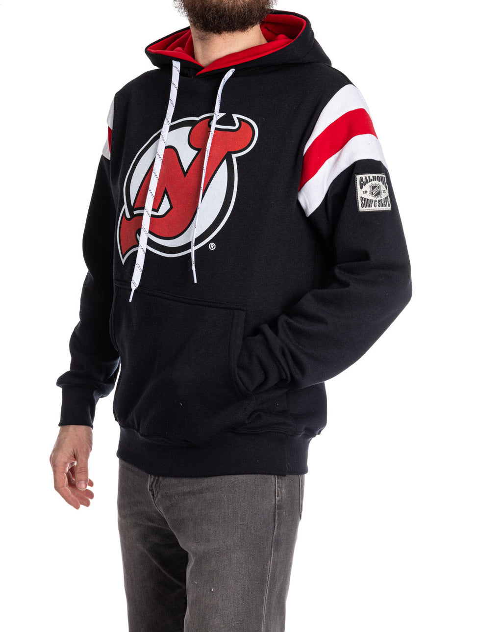 New Jersey Devils Varsity Retro Style Hoodie - Shopthatapp.ca