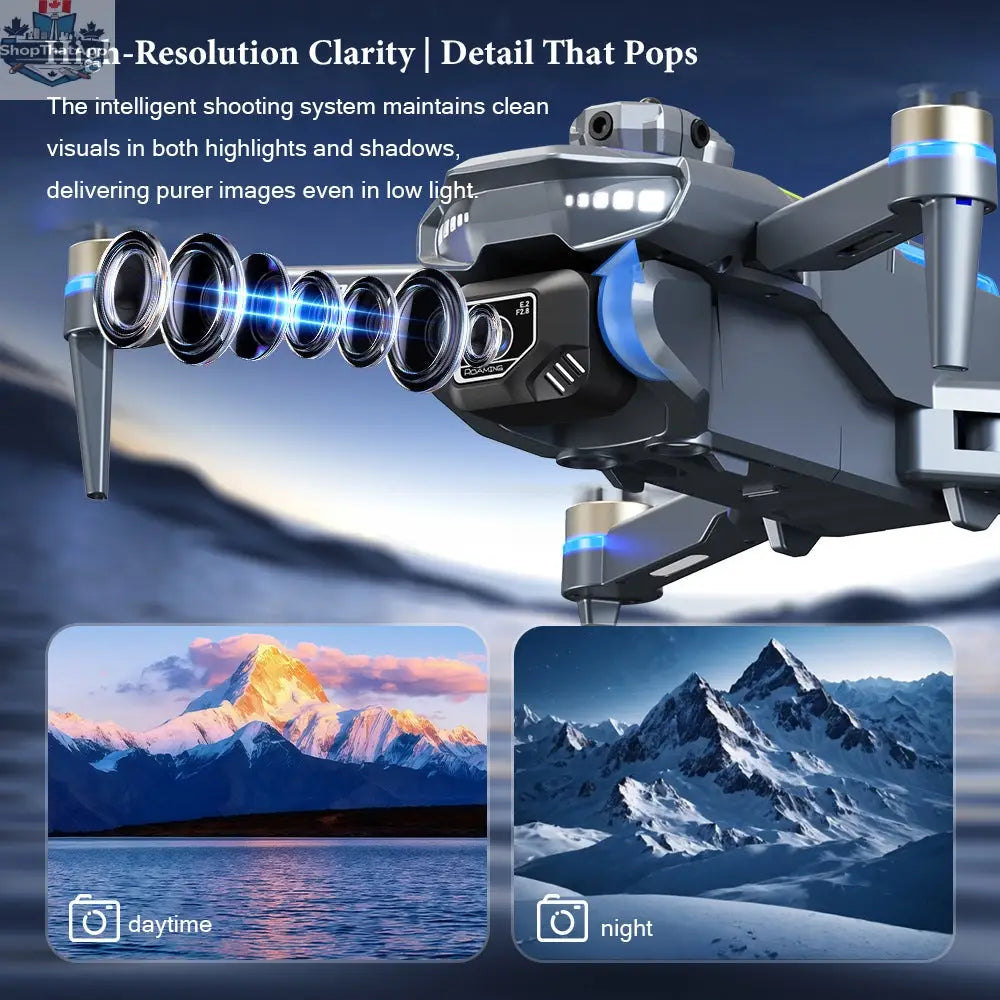 4K HD Brushless Drone with Smart Obstacle Avoidance and Screen Remote-Redefine Aerial Adventures - Shopthatapp.ca