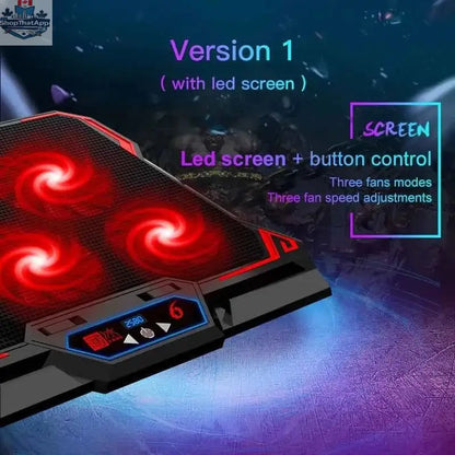 777tech 17-inch gaming laptop cooler with adjustable fan, designed to improve cooling and boost gaming performance.