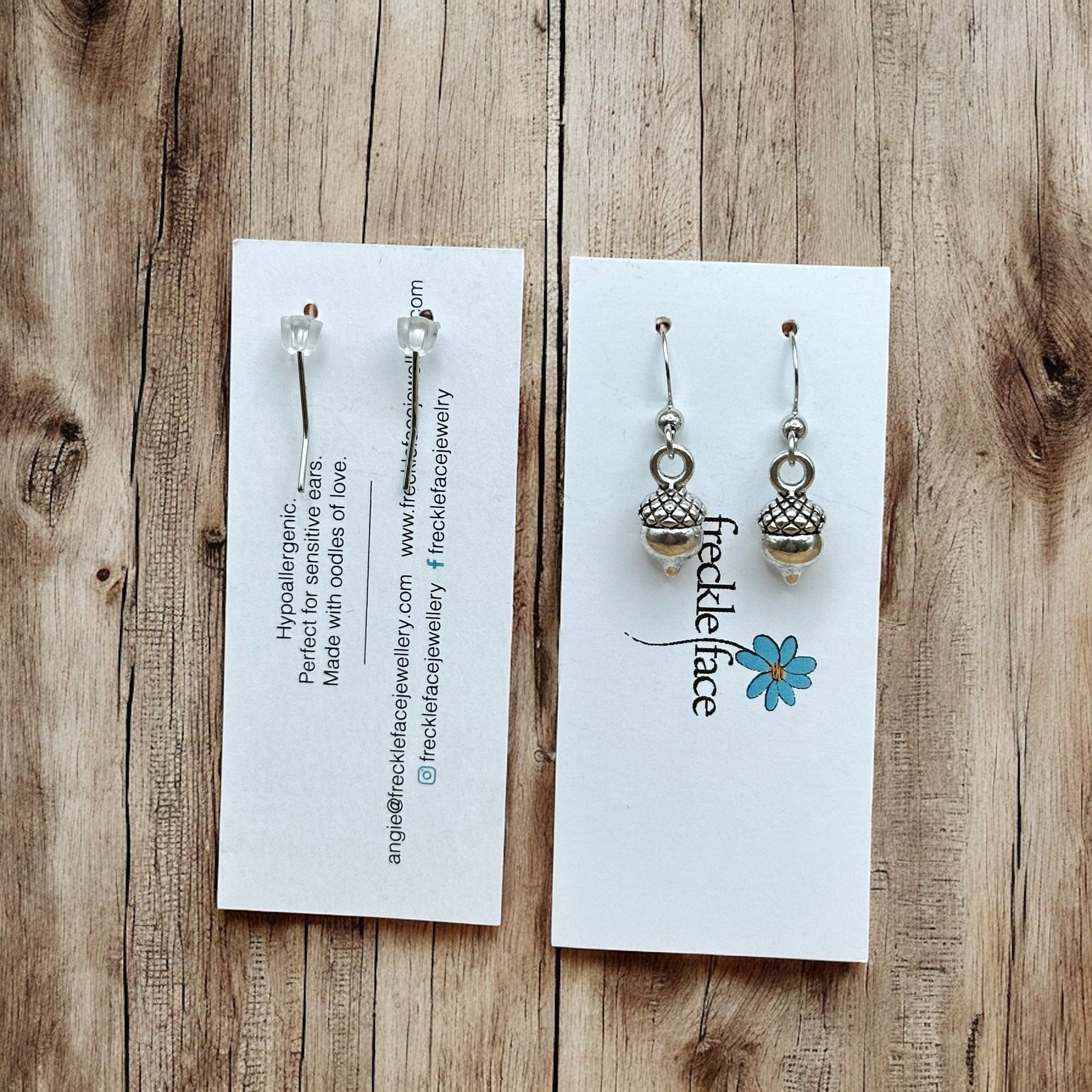 Simple Acorn Earrings – Minimalist Autumn-Inspired Earrings in Mixed Metals - Shopthatapp.ca