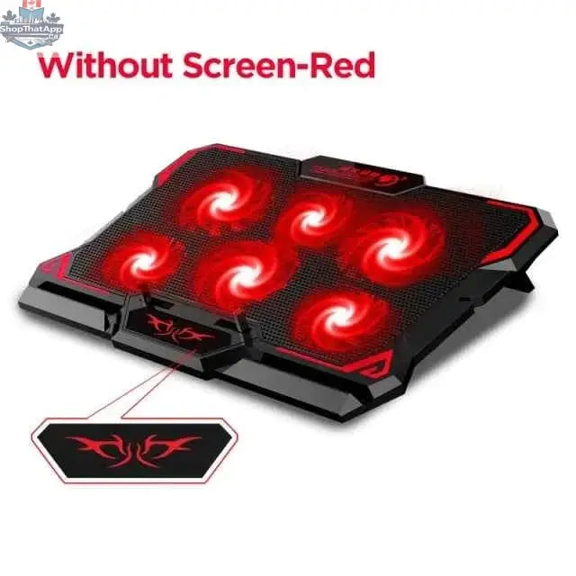 777tech 17-inch gaming laptop cooler showing dual fans and adjustable stand for improved cooling and gaming performance