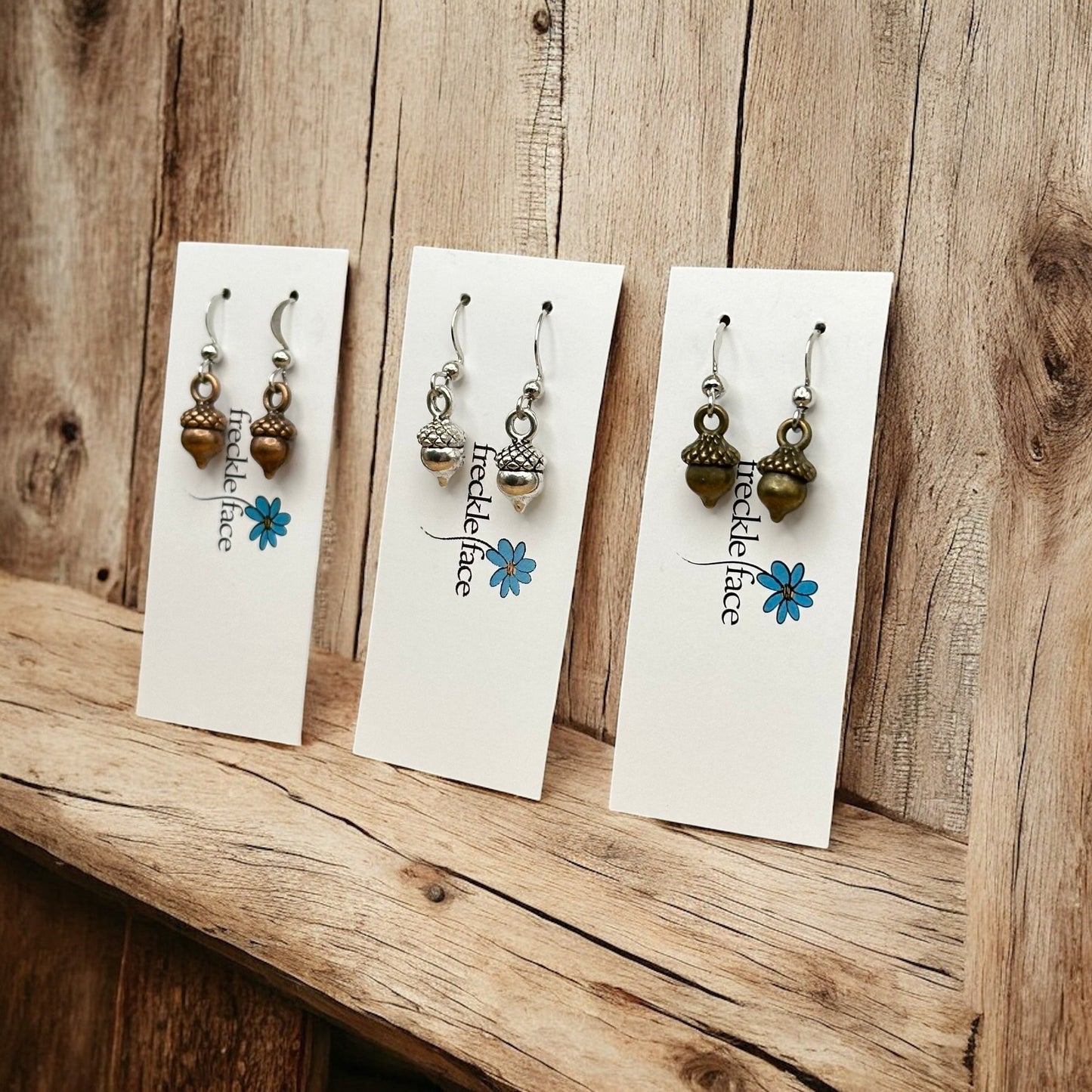 Simple Acorn Earrings – Minimalist Autumn-Inspired Earrings in Mixed Metals - Shopthatapp.ca