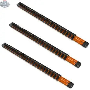 Aluminum Socket Organizer Rails With Rubber End Caps for 10 mm Socket Set - Shopthatapp.ca