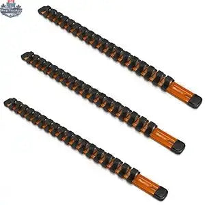 Aluminum Socket Organizer Rails With Rubber End Caps for 10 mm Socket Set - Shopthatapp.ca