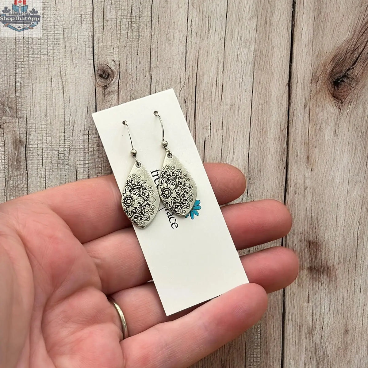 Mandala Hook Earrings - Shopthatapp.ca