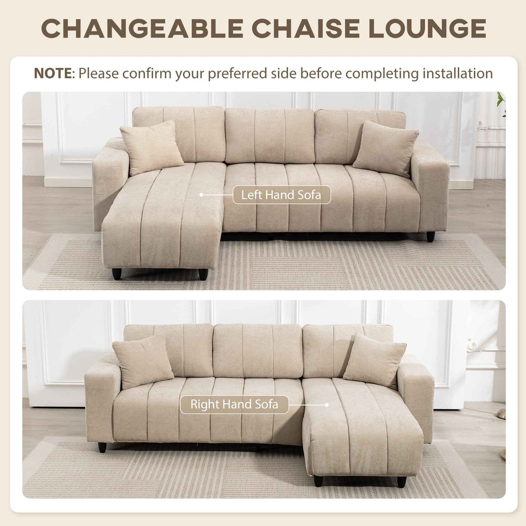 Wilshere Reversible Sectional with Changeable Chaise-Available in 2 Colours