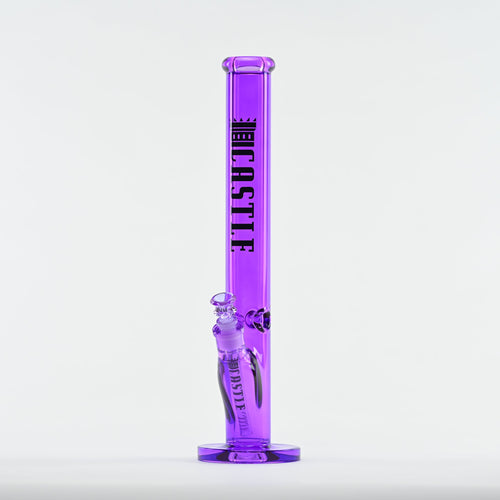 18" Straight Tube Bong – 9mm Thick Electroplated Glass - Shopthatapp.ca