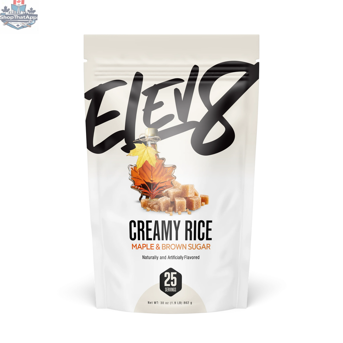 Cream of rice breakfast bowl by Elev8 featuring Maple Brown Sugar Delight flavor, topped with sweet syrup and brown sugar.