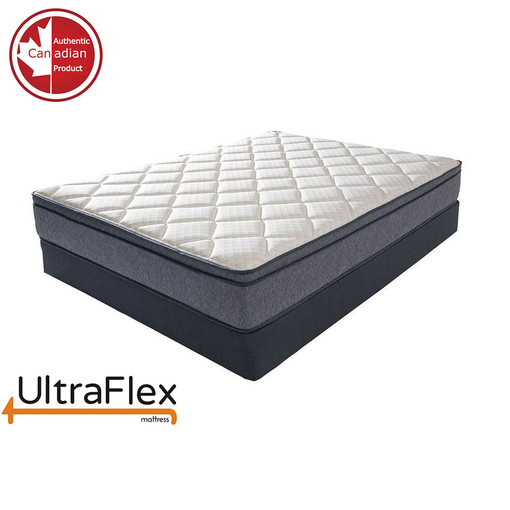 UltraFlex® DELIGHT- Advanced Orthopedic Support, High-Density Pressure Relief Foam, Multiple Posture Support, Motion Transfer Pockets, CoolGel (Made in Canada) - With Waterproof Mattress Protector - Shopthatapp.ca