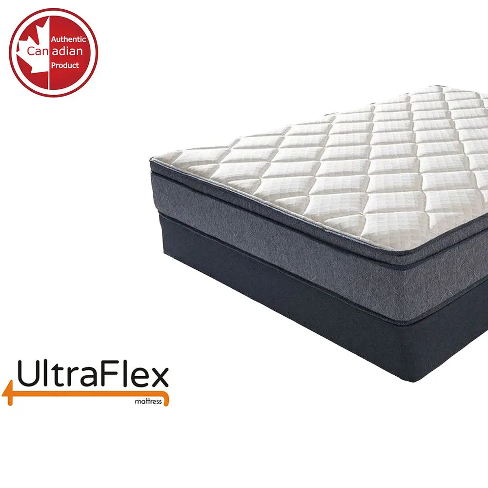 UltraFlex Deluxe Mattress set featuring orthopedic support, high-density foam, and eco-friendly CoolGel for optimal comfort and spinal support.
