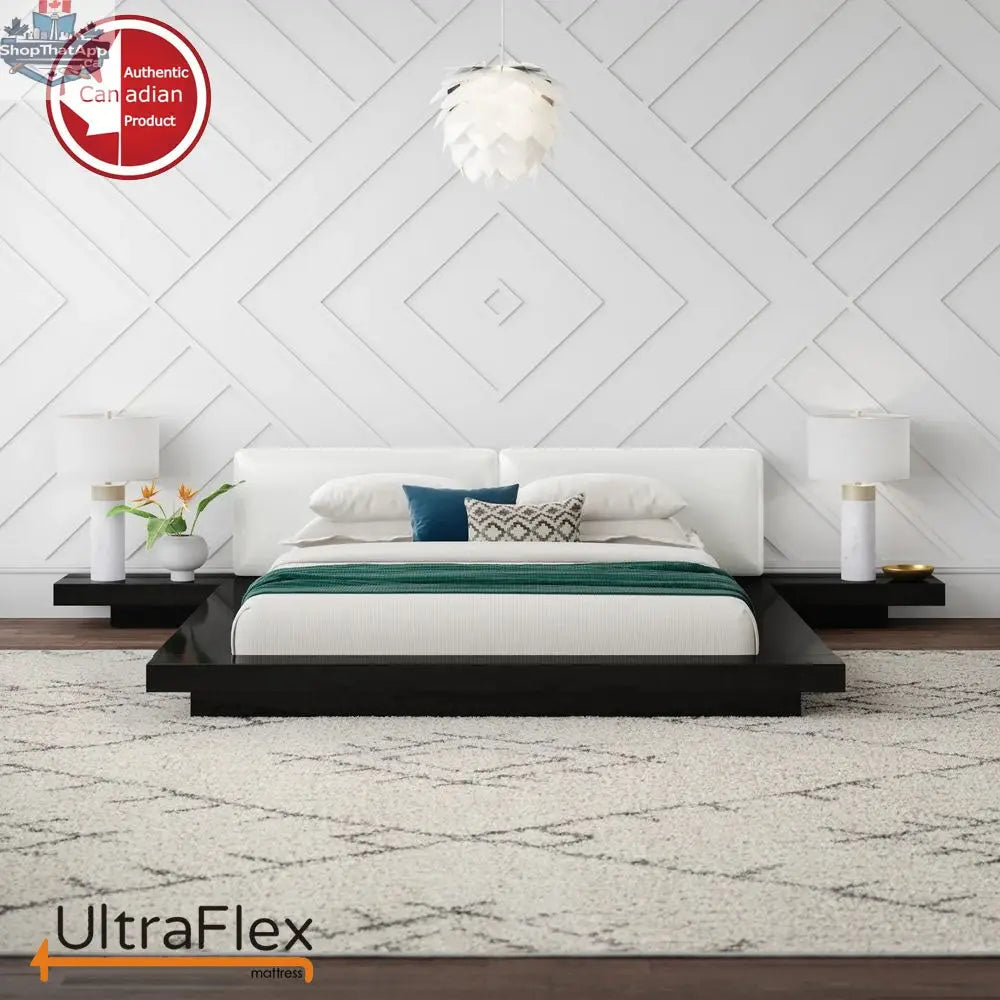 UltraFlex® Mattress with advanced orthopedic support, high-density foam, and CoolGel technology shown in the EvokeBed image.