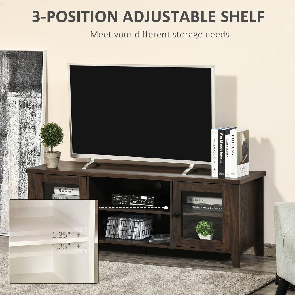 MacKenzie TV Stand for TVs up to 65 inches-Coffee Brown