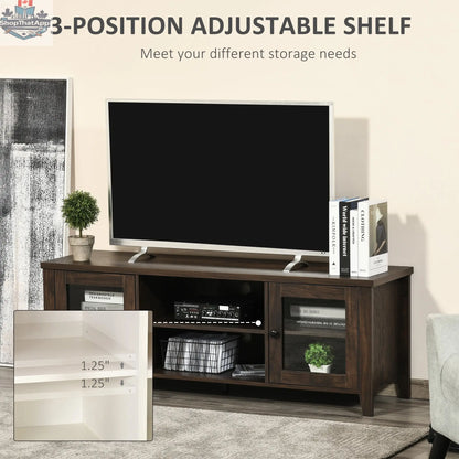 MacKenzie TV Stand for TVs up to 65 inches-Coffee Brown - Shopthatapp.ca