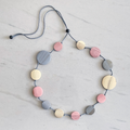 Wooden Disk Necklace - Handmade Round Wooden Pendant Jewelry - Shopthatapp.ca
