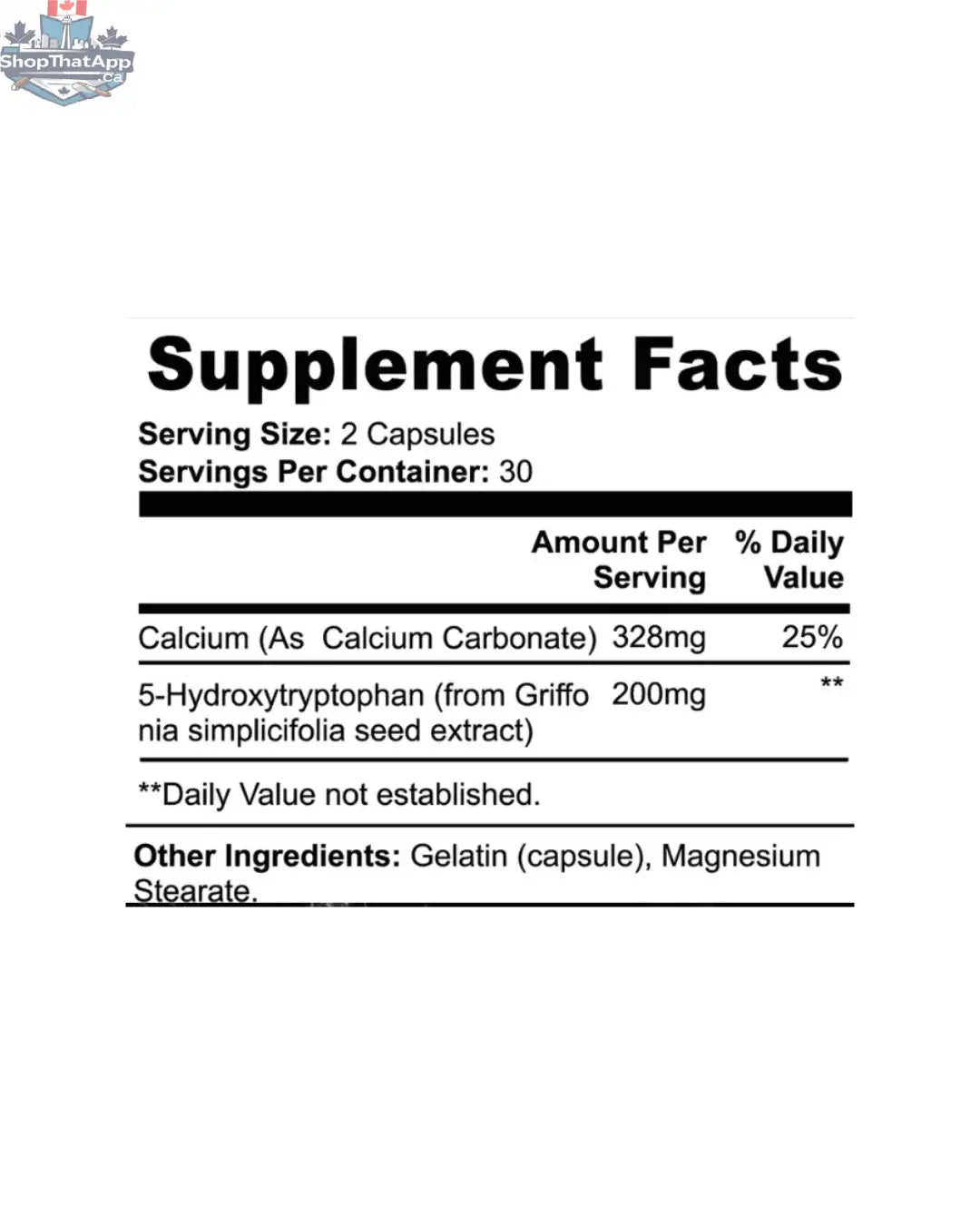 BulkBully Supplements Project M 5-HTP Mood Booster bottle with label, designed to enhance mood and sleep naturally.