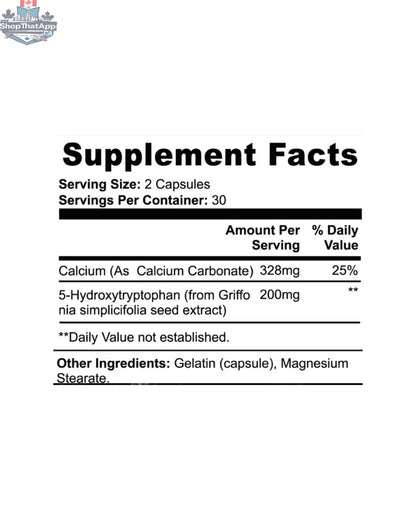 BulkBully Supplements Project M 5-HTP Mood Booster bottle with label, designed to enhance mood and sleep naturally.