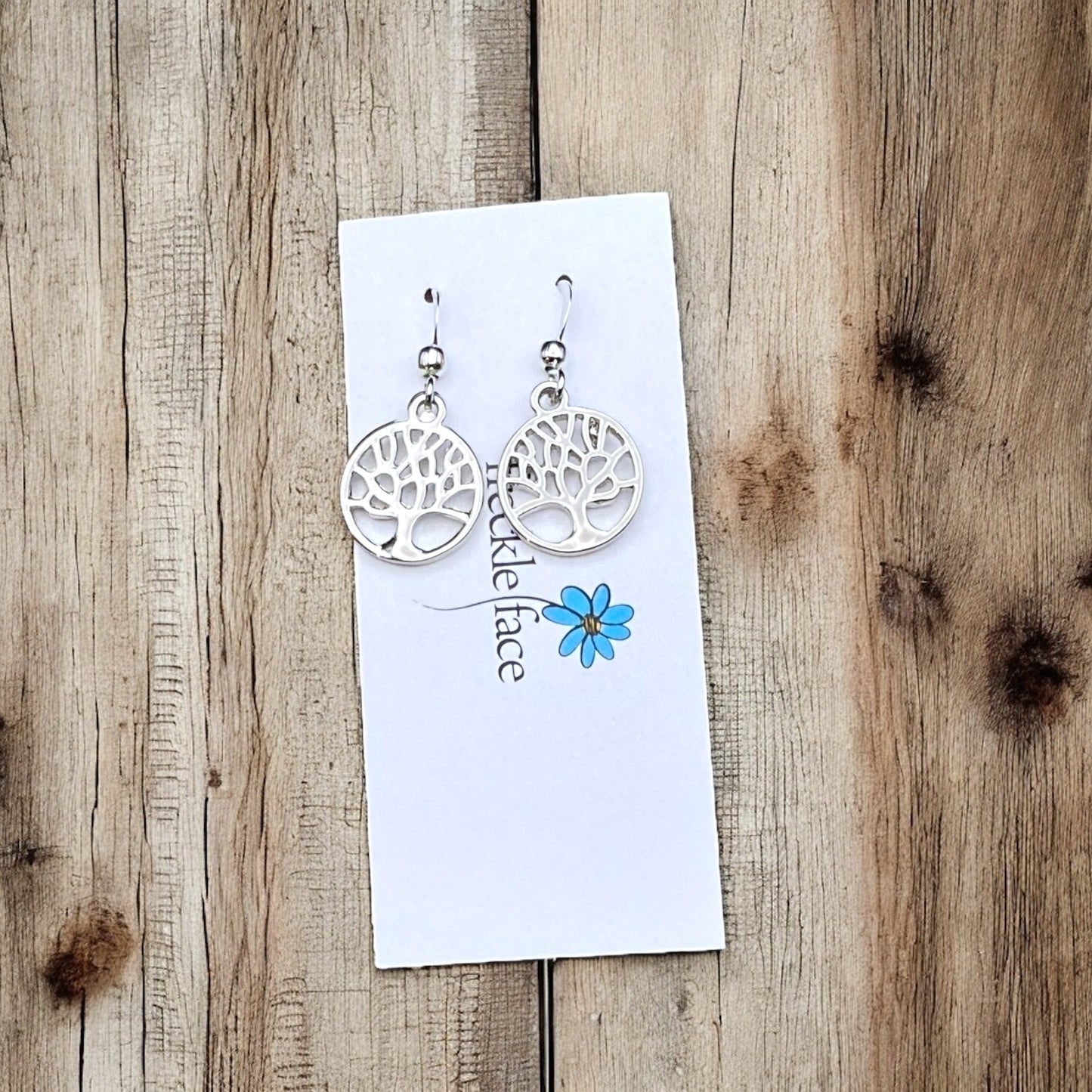 Tree Silhouette Earrings in Matte & Polished Silver Options - Shopthatapp.ca