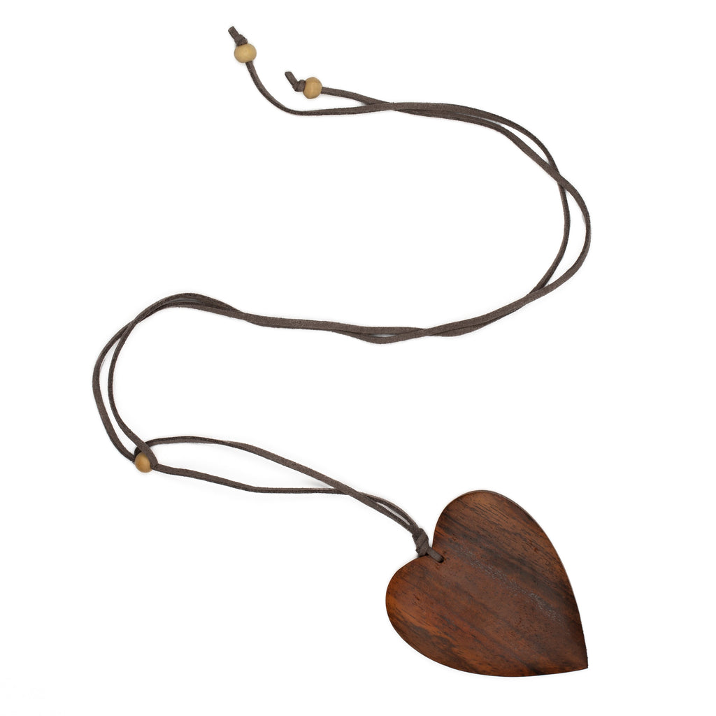 Tinted Wood Heart Necklace - Unique Handmade Jewelry for Nature Lovers - Shopthatapp.ca